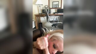 Chubby blonde slut can’t breathe