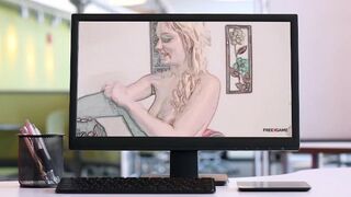 Cartoon porn video - Dress change scene of a beautiful girl