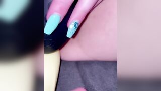 FUCKING HER TIGHT PUSSY WITH A VIBRATOR UNTIL SHE CUMS