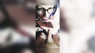 POV Cock sucking bbw milf real British Couple