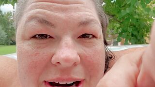 BBW caught masterbating in Hot Tub