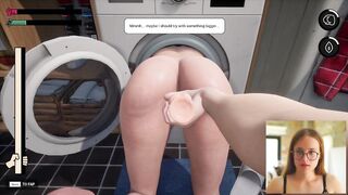 ????️IG DILDO DESTROYS her when SHE STUCKS in the WASHING MACHINE ????