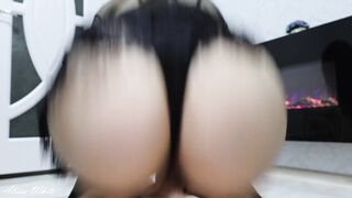 Hot horny brunette Slut with wet small pussy takes big dick deep inside.POV