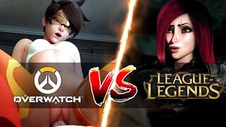 [HMV] OVERWATCH VS LEAGUE OF LEGENDS - FUCK BATTLE - Rondoudou Media