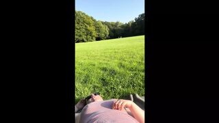 Wet Pussy No Panties - Fingered in a Public Park at Daytime