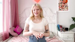 Ersties - Cute Blonde Lizzy Grabs A Dildo & Starts Masturbating