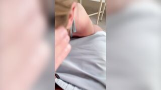 CAUGHT! Cheerleader fucks on the parents' balcony SNAPCHAT