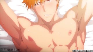 BLEACH hentai Yoruichi Ichigo gets creampie 2D animation