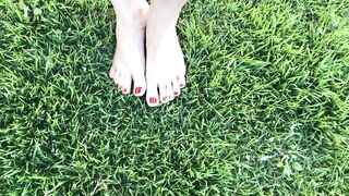 My first video walking on grass