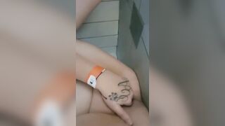 I get so horny after a workout, so I finger fucked myself in a public gym shower